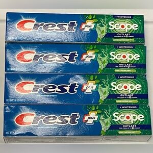 Crest Plus Scope Whitening Toothpaste (Pack of 4)